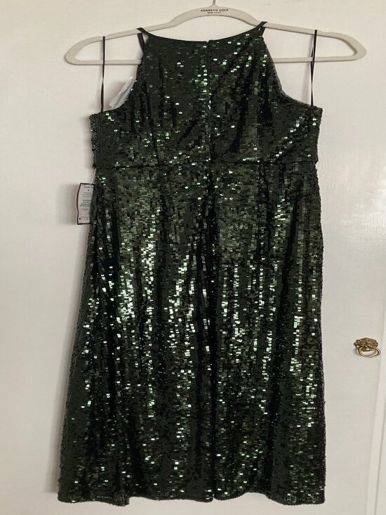 Alex Evenings Dresses & Skirts - Alex Evenings Emerald Green sequined halter long evening dress size 10